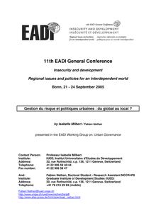 11th EADI General Conference