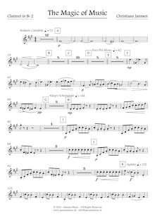 Partition clarinette 2 (B♭), pour Magic of Music, Janssen, Christiaan
