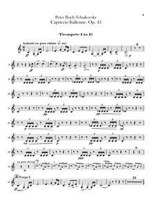 Partition trompette 1, 2 (E), italien Capriccio, Op.45, Итальяанское каприччио (Italyanskoe kaprichchio), Capriccio Italien