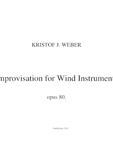 Partition complète, Improvisation pour vent Instruments, Weber, Kristof J.