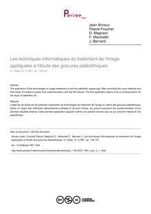 Les techniques informatiques du traitement de l image appliquées à l étude des gravures paléolithiques - article ; n°1 ; vol.3, pg 139-147