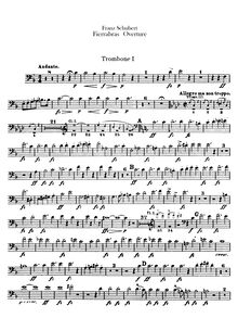 Partition Trombone 1, 2, 3, Fierrabras D.796, Schubert, Franz