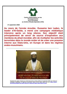 Au cours de l'année écoulée, Oussama ben Laden, le leader d'Al ...