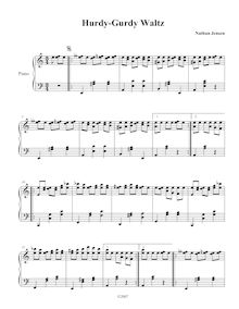 Partition complète, Hurdy-Gurdy Waltz, A minor, Jensen, Nathan