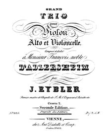 Partition violon, corde Trio, op.2, C major, Eybler, Joseph par Joseph Eybler