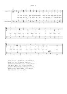 Partition Ps.11: Ich trau auf Gott, was soll s denn sein, SWV 107, Becker Psalter, Op.5