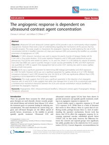 The angiogenic response is dependent on ultrasound contrast agent concentration