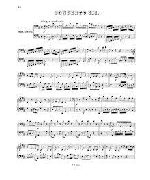 Partition complète, clavecin Concerto, BWV 1054, Klavierkonzerte mit Begeleitung von zwei Violine, Viola und Continuo par Johann Sebastian Bach