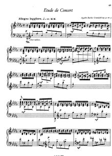 Partition No.3, 3 Etudes de Concert, Op.32, Backer-Grøndahl, Agathe