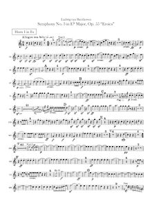 Partition cor 1 (E♭, F, C), 2 (E♭, C), 3 (E♭), Symphony No.3, Op.55