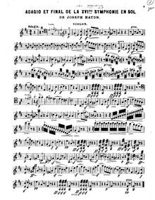Partition de violon, Symphony No.88 en G major, Sinfonia No.88