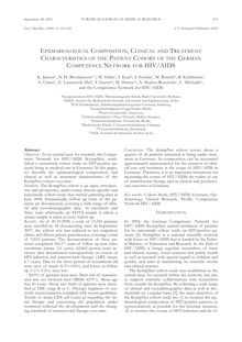 Epidemiological composition, clinical and treatment characteristics of the patient cohort of the german competence network for HIV/AIDS