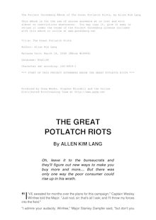 The Great Potlatch Riots