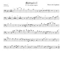 Partition ténor viole de gambe 3, basse clef, Madrigali a cinque voci, Libro 1