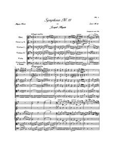 Partition complète, Symphony No.18 en G major, Sinfonia No.18, Haydn, Joseph