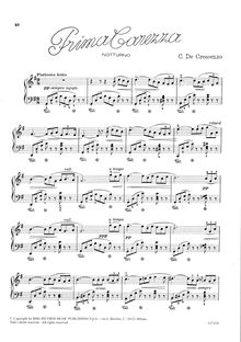 Partition complète, Prima Carezza, Op.120 No.1, Notturno per pianoforte