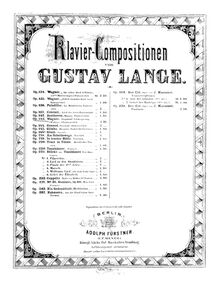 Partition complète, Fantasie on Siegmunds Liebeslied, Lange, Gustav par Gustav Lange