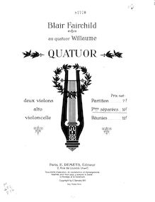 Partition violoncelle, corde quatuor, G minor, Fairchild, Blair