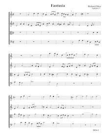 Partition Fantasia, VdGS No.17 - partition complète (Tr Tr T B), fantaisies pour 4 violes de gambe