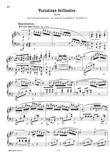 Partition complète (filter), Variations brillantes, B♭ major