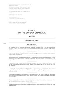 Punch, or the London Charivari, Vol. 158, 1920-01-21