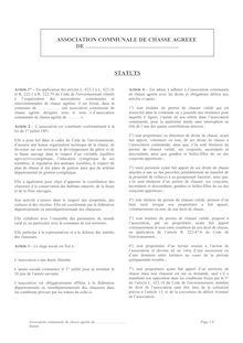 Modèle de statuts d Association Communale de Chasse - ASSOCIATION ...