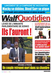 Walf  Quotidien n°8675 - du Mercredi 24 février 2021