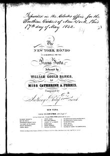 Partition complète, pour New York Rondo, Heinrich, Anthony Philip