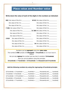 Grade 4 Maths Worksheet: Place Value And Number Value