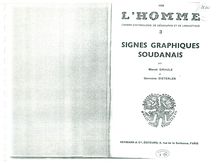 Griaule et Dieterlein 1951 : Signes graphiques 1e partie 