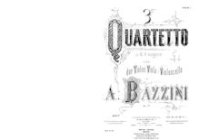 Partition parties complètes, corde quatuor No.3, E♭ major, Bazzini, Antonio