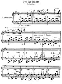Partition complète (S.557), Lob der Tränen, D.711 (Op.13/2)