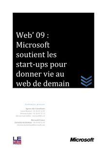 Web  09 : Microsoft soutient les start-ups pour donner vie au web ...