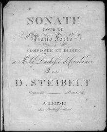 Partition complète, Sonate pour le Piano-Forte, E♭ major, Steibelt, Daniel