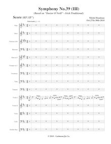 Partition , Scherzando, Symphony No.39  Irish Green , G major, Rondeau, Michel