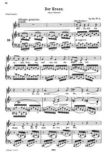 Partition No.2, 5 Romances et chansons, 5 Romanzen und Gesänge, Brahms, Johannes