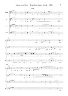 Partition complète, Missa Jäger, Missa Venatorum, Missa octavi toni