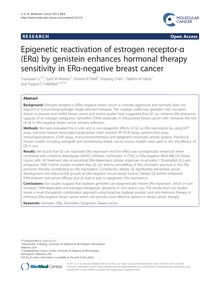 Epigenetic reactivation of estrogen receptor-α (ERα) by genistein enhances hormonal therapy sensitivity in ERα-negative breast cancer