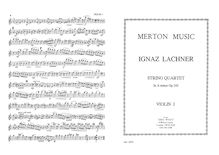 Partition parties complètes, corde quatuor, Op.105, A minor, Lachner, Ignaz
