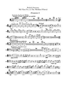 Partition Trombone 1, 2, 3, Tuba, Vltava, Die Moldau, E minor, Smetana, Bedřich