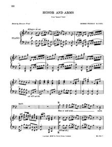 Partition Aria: Honor et arms (basse), Samson, HWV 57, Handel, George Frideric