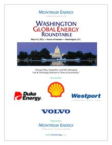 May 4-5, 2011 House of Sweden Washington, D.C. Energy Policy ...
