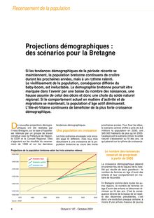 Projections démographiques : des scénarios pour la Bretagne (Octant n° 87)  