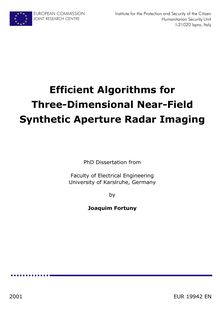 Efficient algorithms for three-dimensional near-field synthetic aperture radar imaging [Elektronische Ressource] / by Joaquim Fortuny