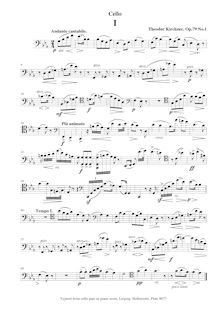 Partition de violoncelle, 8 Piano pièces, Op.79, Kirchner, Theodor