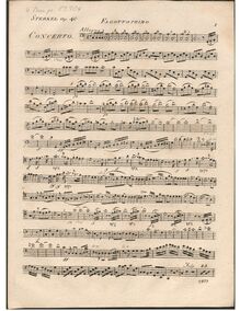 Partition basson 1, Piano Concerto en C major, Op.40, C major, Sterkel, Johann Franz Xaver