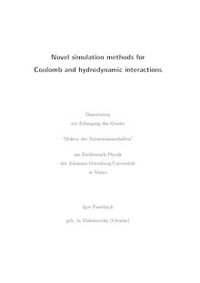 Novel simulation methods for Coulomb and hydrodynamic interactions [Elektronische Ressource] / Igor Pasichnyk