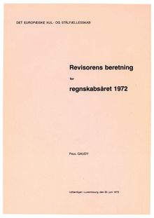 Revisorens Beretning for Regnskabsåret 1972