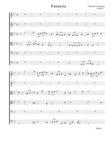 Partition Fantasia VdGS No.2 - partition complète (Tr Tr T T B B), fantaisies pour 6 violes de gambe par Charles Coleman