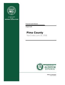 Pima County June 30, 2008 Single Audit